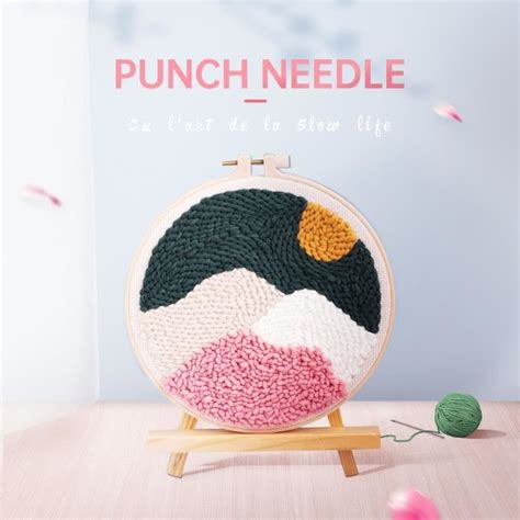 Kits De Broderie Debutant Kit De D Marrage Punch Needle Outil Broderie