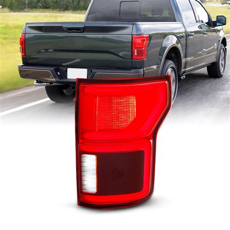 Akkon Fits 2018 2019 2020 Ford F150 Pickup Led Bar Black Tail Light With Blind Spot Hole Model