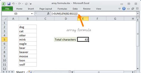 Excel Array Formula Exceljet