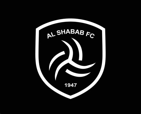 Al Shabab Club Symbol Logo White Saudi Arabia Football Abstract Design