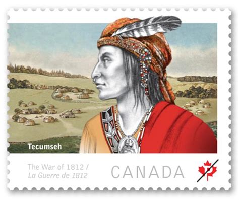 Otd Tecumseh Helps Brock Siege Detroit In War Of 1812 Canadian Stamp