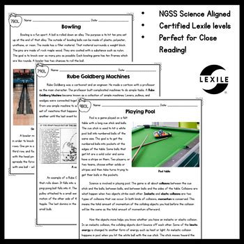 Energy In Collisions Ps Science Differentiated Passages By