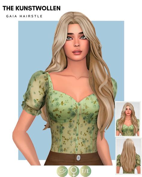 Gaia Hairstyle The Kunstwollen In 2024 Sims Hair Sims Mods Sims 4 Teen