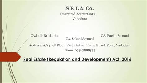 Ppt Real Estate Regulation And Development Act 2016 Powerpoint