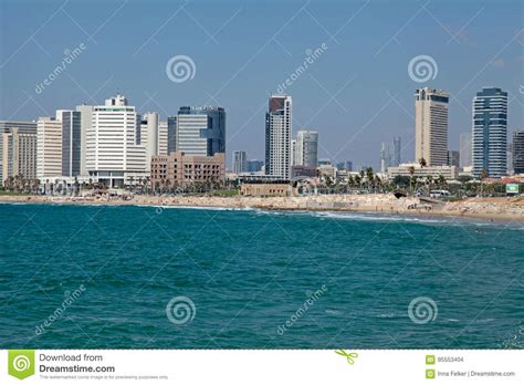 Tel Aviv Coast Panoramic View With Modern Skyscrapers Israel