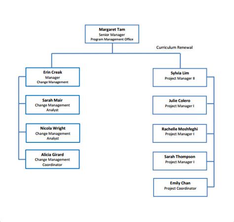 Free 14 Sample Project Organization Chart Templates In Pdf Ms Word