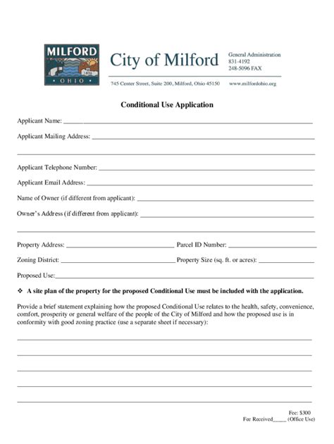 Fillable Online Conditional Use Permit Application Corridor Development Fax Email Print