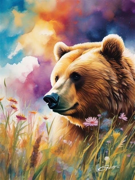 THE BEAR HUG | Animal drawings, Wildlife art, Bear art