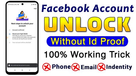 How To Unlock Facebook Account Without Confirm Identity Facebook