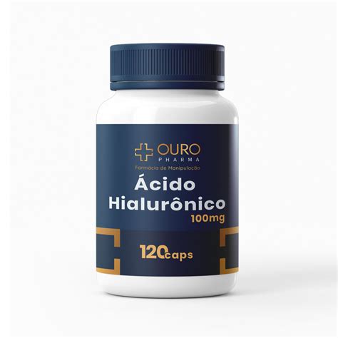 Ácido Hialurônico 100mg 60 ou 120 cápsulas OURO PHARMA