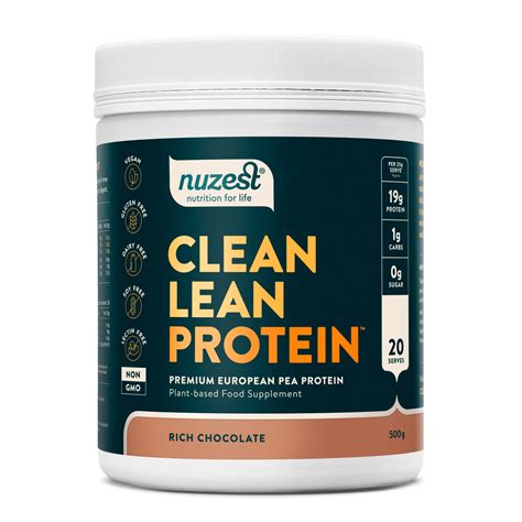 Vegan Protein Powders By Nuzest Clean Lean Protein Rich Chocolate Plant Based Pea Protein