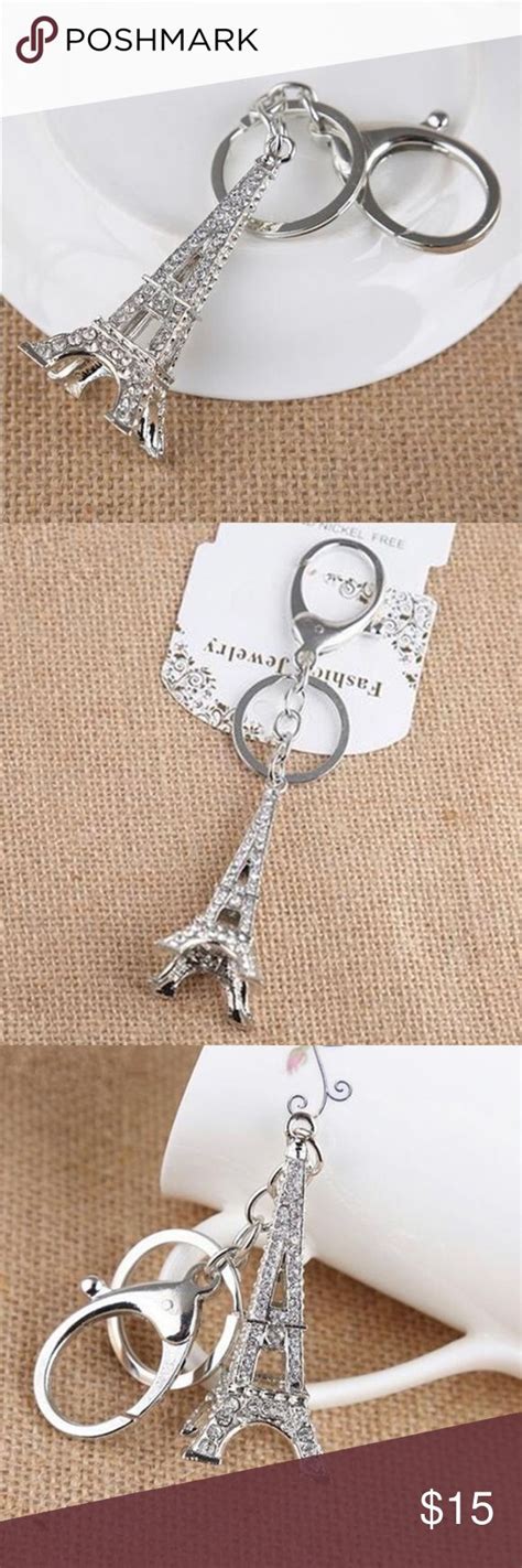 Rhinestones Eiffel Tower Keychain Eiffel Tower Keychain Novelty