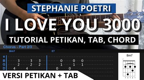 Tab Tutorial Gitar I Love You Stephanie Poetri Petikan Gitar