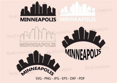 1 Skyline Minneapolis Svg Designs And Graphics