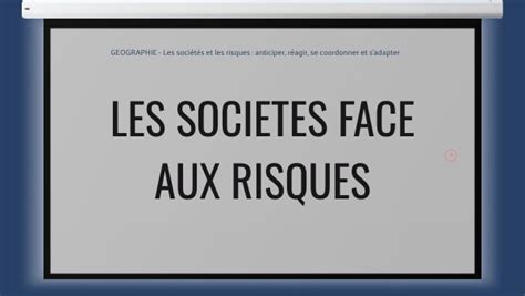 Les sociétés face aux risques