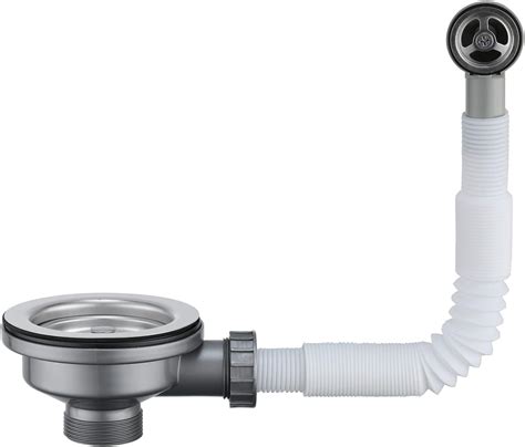 Windaly Kitchen Sink Waste Kit Stainless Steel Sink Overflow Kit
