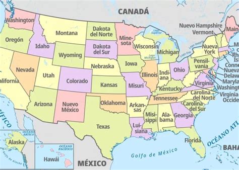 Estados De Estados - Los 50 Estados de Estados Unidos y sus capitales en 2025 | Mapa de ...
