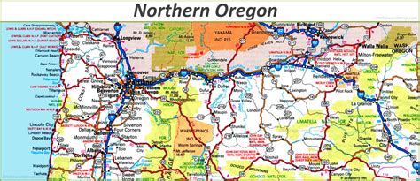 Map of Northern Oregon - Ontheworldmap.com