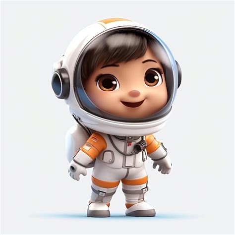 Una Caricatura De Un Astronauta Con Casco Foto Premium