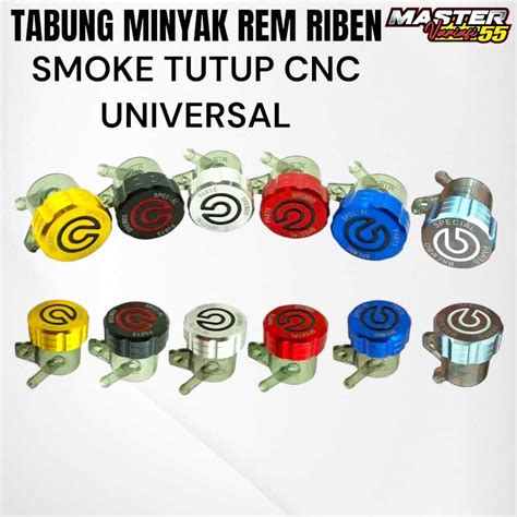 Jual TABUNG MINYAK MASTER REM BOTTLE SMOKE TUTUP FULL CNC TABUNG OLI