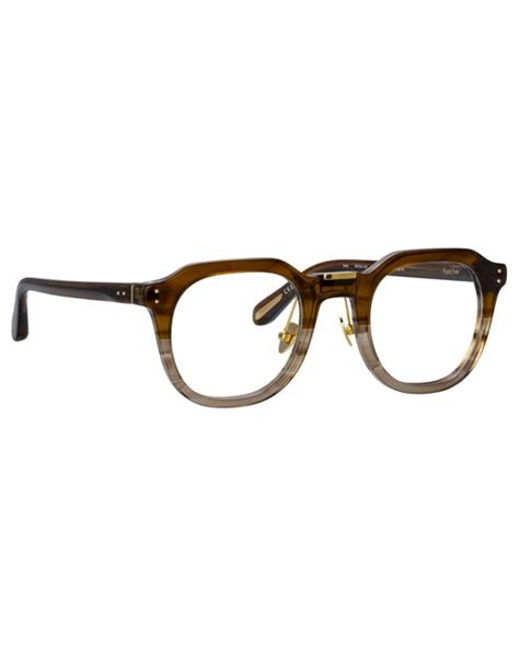 Linda Farrow Men S Fletcher Angular Optical Frame In Brown For Men Lyst