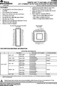 Pca Pwr Datasheet Remote Bit I C And Smbus I O Expander With