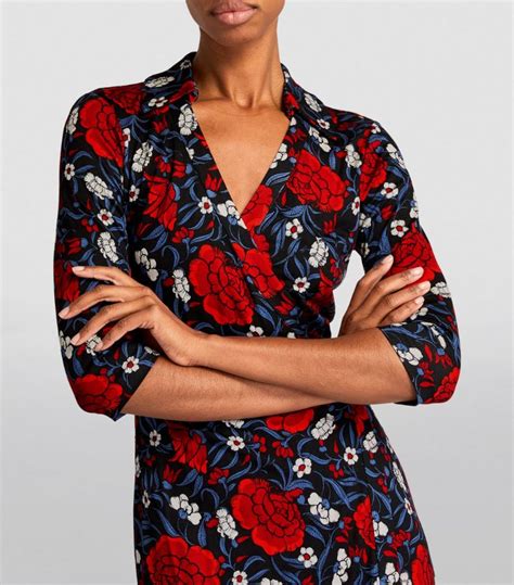 Womens Dvf Diane Von Furstenberg Multi Floral Abigail Wrap Dress