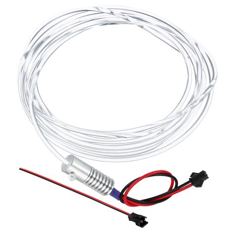 Uxcell Mm M Pmma Side Glow Fiber Optic Cable Kit With Led Aluminum