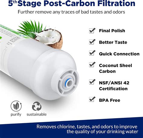 Membrane Solutions Repuesto de filtro de ósmosis inversa membrana GPD