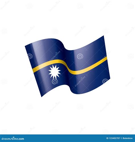 Bandera De Nauru Ejemplo Del Vector En Un Fondo Blanco Ilustraci N Del