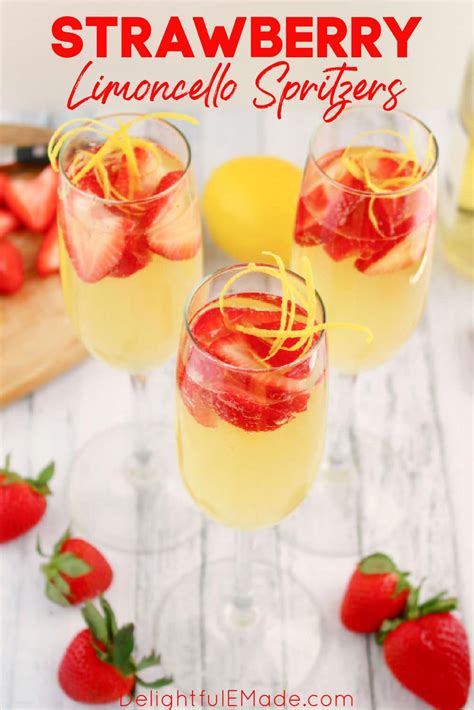 Strawberry Limoncello Spritzers Amazing Limoncello Mimosa Recipe