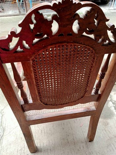 Narra Wood With Solihiya Bishop Chair Furniture Home Living