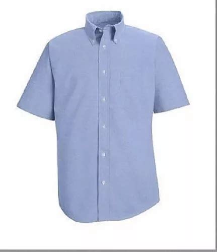 Camisa Tipo Oxford Para Caballero Azul Manga Corta M L Xl MercadoLibre