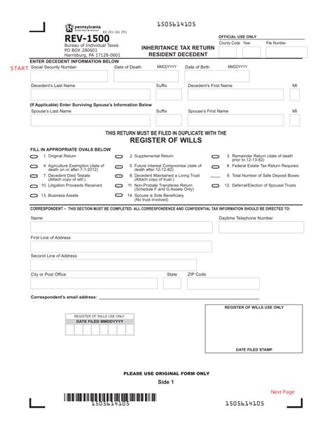 Form Rev 1500 Fill Out Sign Online And Download Fillable Pdf Pennsylvania Templateroller