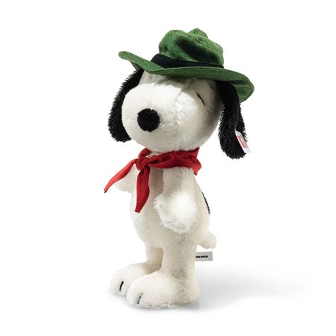 Snoopy Beagle Scout 50th Anniversary, 27 cm, white - Steiff.com