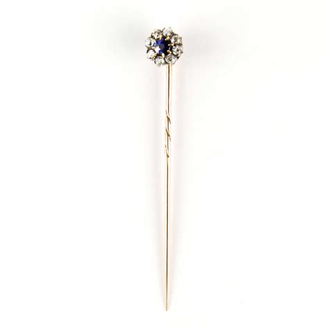 Victorian Sapphire And Diamond Tie Pin Mark Parkhouse Antiques And Jewellery