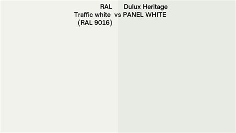 RAL Traffic White RAL 9016 Vs Dulux Heritage PANEL WHITE Side By Side