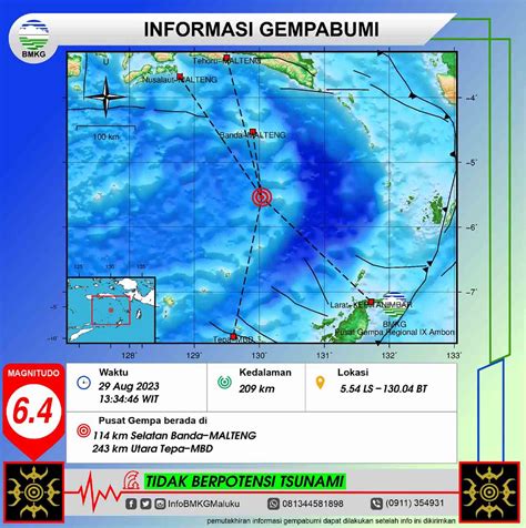 Simak Ini Daerah Yang Rasakan Getaran Gempa M Di Laut Banda