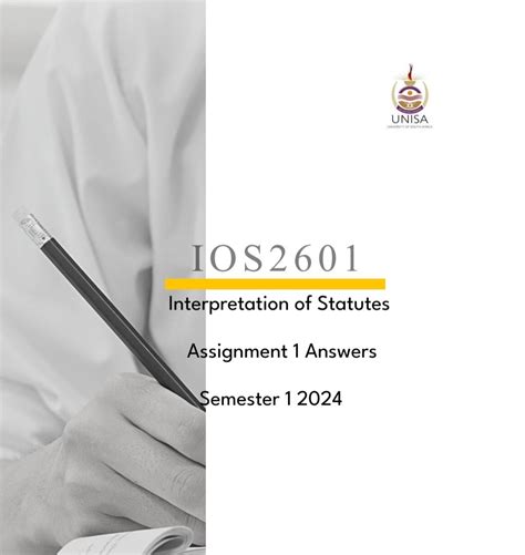 IOS2601 ASSIGNMENT 01 SOLUTIONS SEMESTER 1 2024 StudyPass