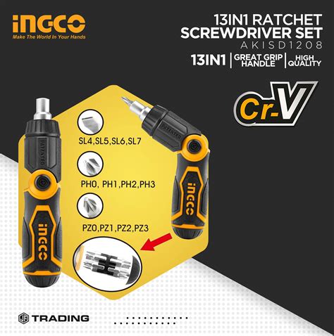 Ingco In Ratchet Screwdriver Set Akisd Lazada Ph