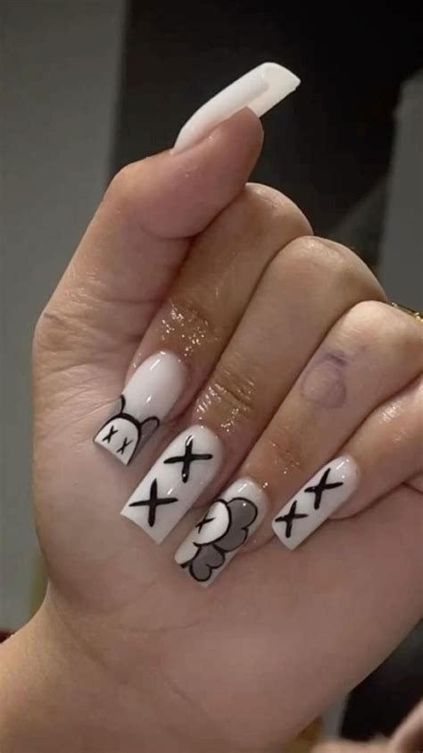 Kaws Nail Inspo Gel Nails Acrylic Nails Stylish Nails