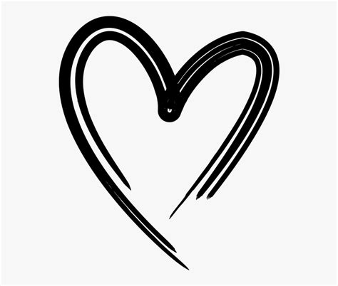 Hand Drawn Line Png Hand Drawn Heart Transparent Png Transparent