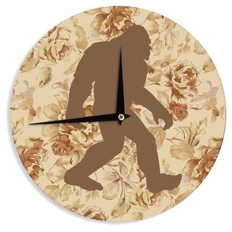 Kess Inhousealias Bigfoot Beige Brown Wall Clock Bed Bath And Beyond