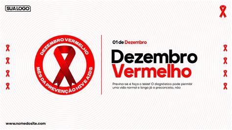 Social Media Banner Dezembro Vermelho Previna Se EPS Editável download