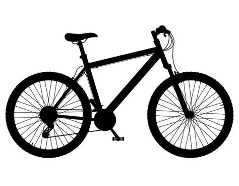 mountain bike with gear shifting black silhouette vector illustration 516693 Vector Art at Vecteezy