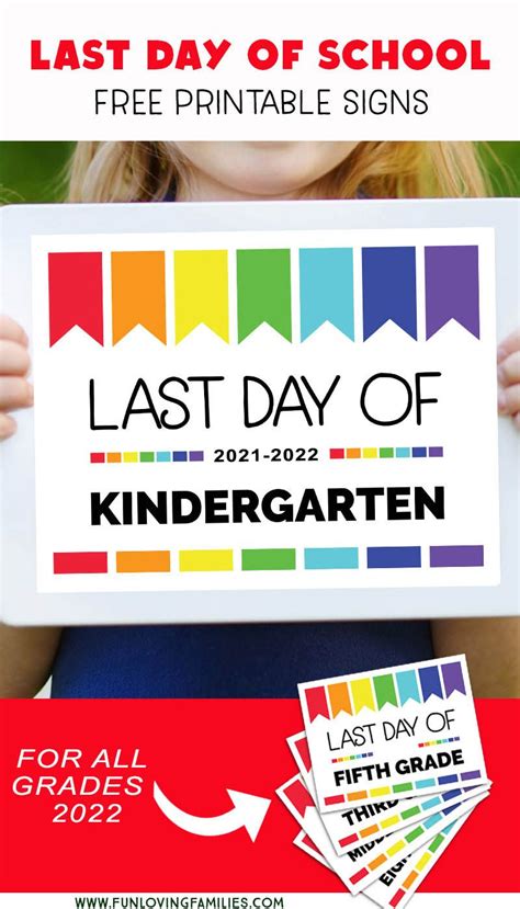 Free Printable Last Day Of School Signs For All Grades 2024 School