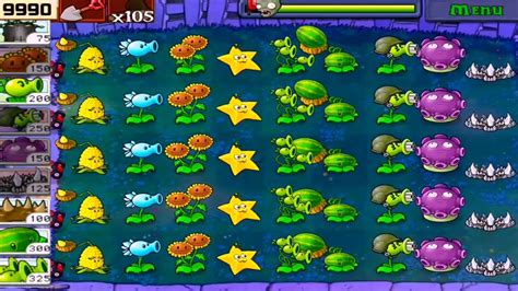 Plants Vs Zombies Survival Night Strategy Plants Vs All Zombies Best