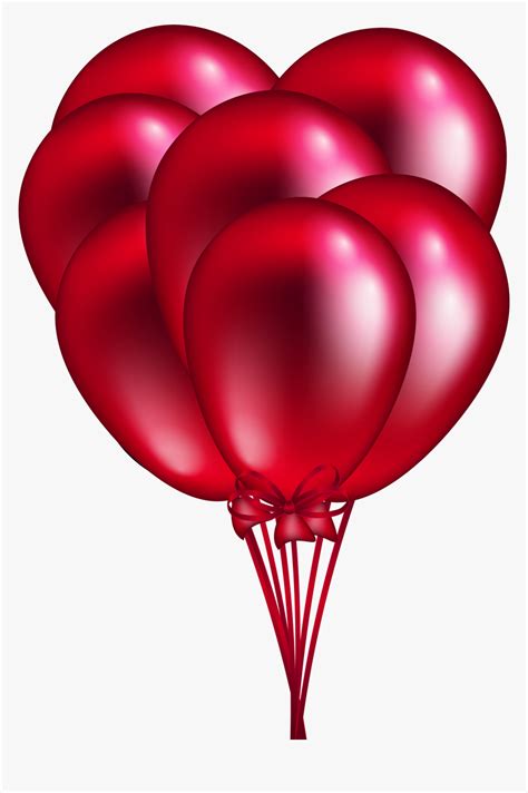 Red Balloon Bunch Png Clip Art - Transparent Background Red Balloons Png, Png Download - kindpng