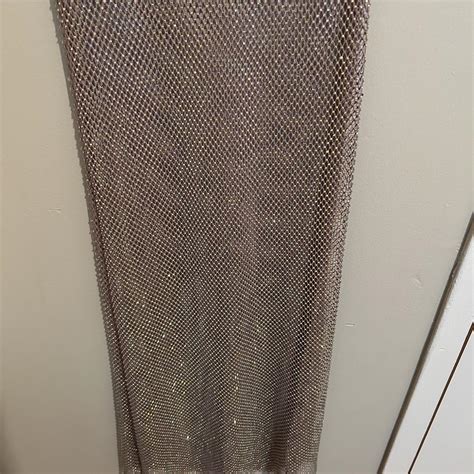 Nude Sparkle Zara Mesh Dress Cover Up Some Of The Depop