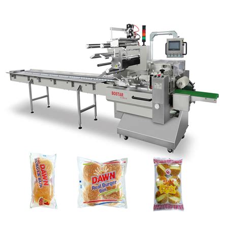 Boss 590 Automatic Burger Bun Rolls Pillow Packing Packaging Equipment